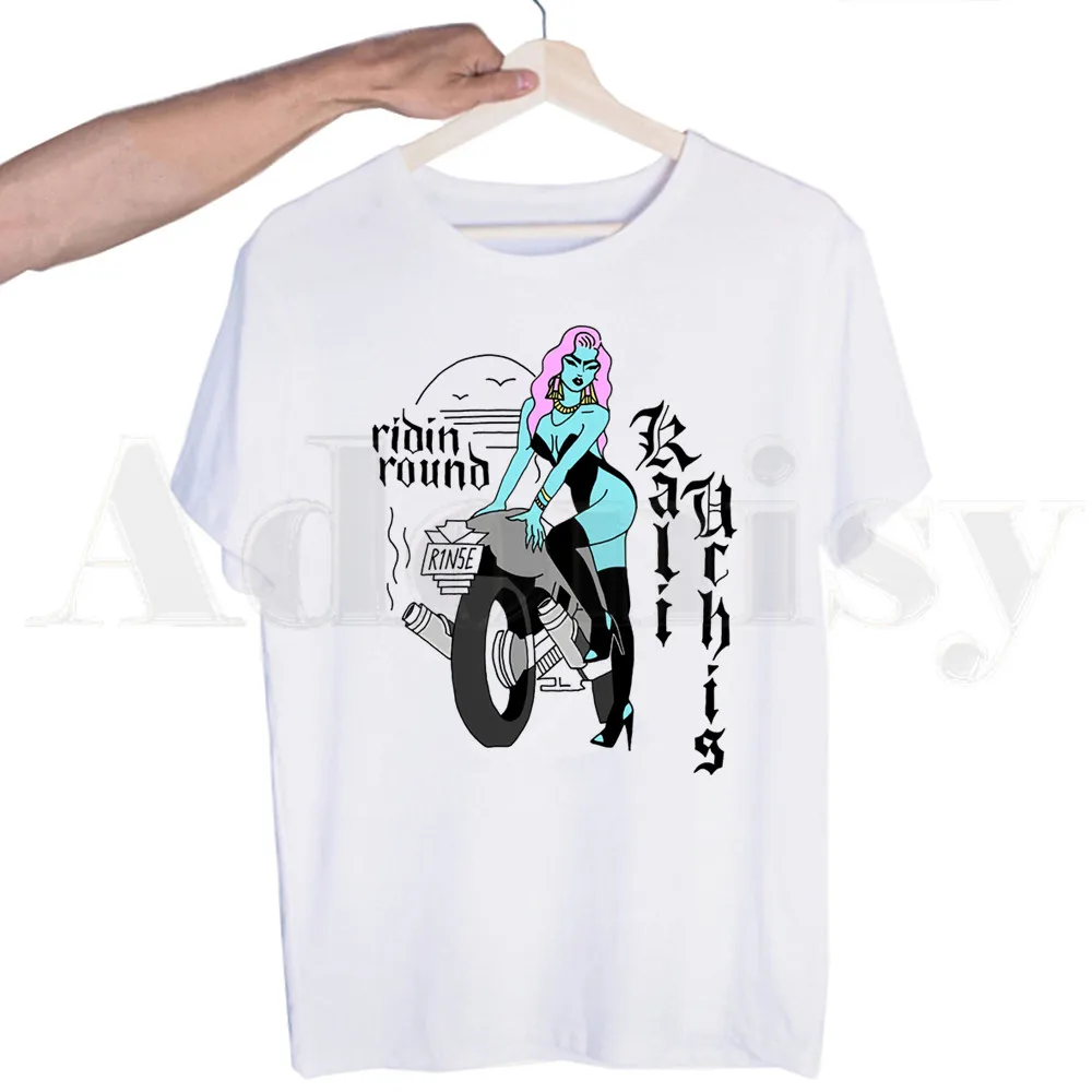 Kali Uchis T-shirt para Homens de Manga Curta Homens Tops, T-Shirt para o homem Branco T-Shirt das Mulheres Tees