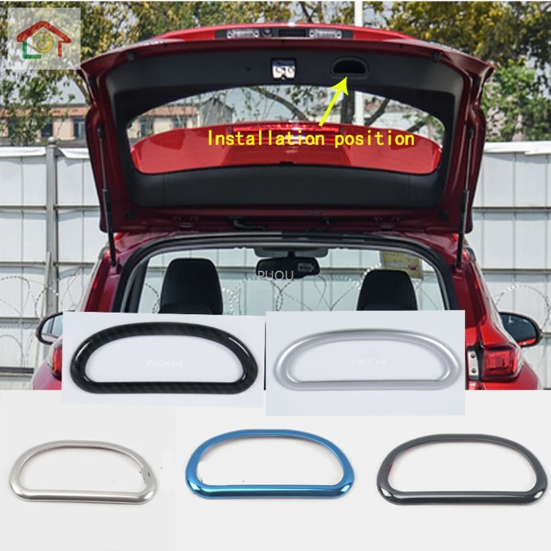 Para Hyundai Kona Encino, Kauai 2017 2018 2019 2020 Moldura Guarnição De Aço Inoxidável Carro Cauda Porta Traseira Do Tronco Lidar Tigela Lâmpada Do Painel