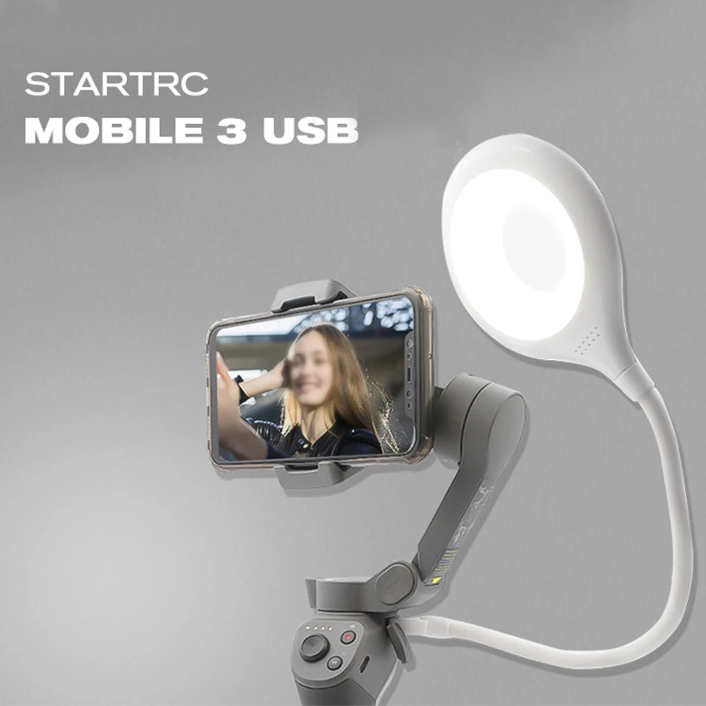 Rotação de 360 Graus USB Bright LED de Vídeo Portáteis Mangueira Flexível, Portátil, Fixa, a Fotografia Cardan Luz DJI OSMO Móvel de 3