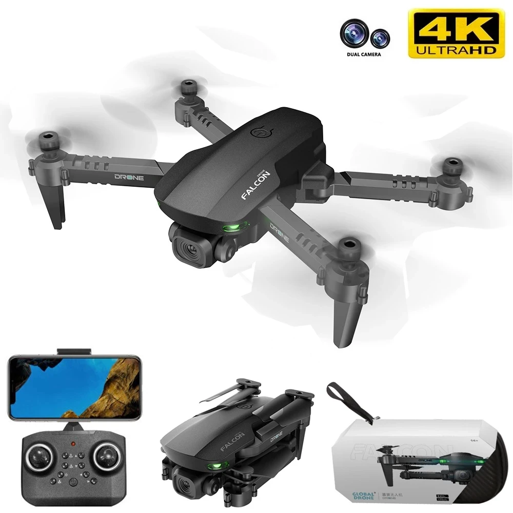 Novo GD93 RC Mini Drone Profesional 4K 1080P em HD, Dupla Câmara GPS WiFi Fpv Drones Altitude Mantenha Preto Dobrável Quadcopter Brinquedos