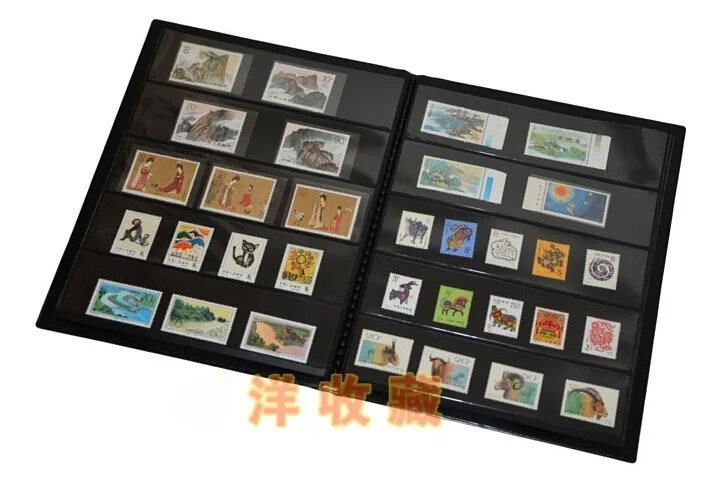 Selos de postagem Álbum com 20 páginas de 500 unidades artesanais Colecionar selos do Livro de Coleta de 12 polegadas PI669