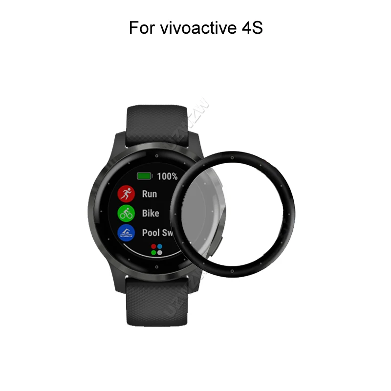 Suave Película Protetora Para Garmin vivoactive 4 4s 40mm, 45mm Smart Watch Protetor de Tela Tampa Guarda 3D Curvas de Borda Cobertura Completa