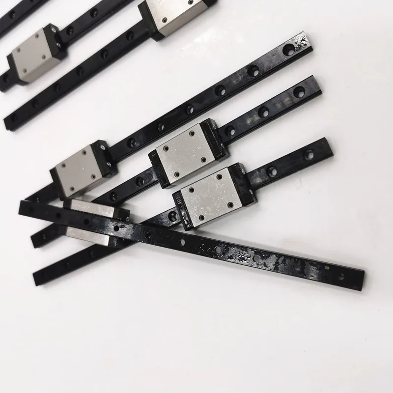 Funssor 5pcs/monte Voron0 linear kit de trilho MGN7H 150mm guias lineares de cor preta para Voron 0 impressora 3D DIy