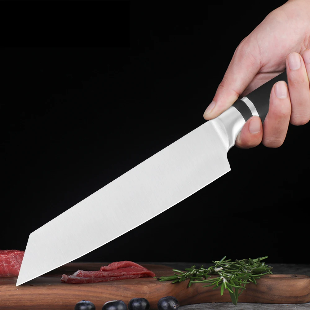 Damasco faca do Chef de 8 polegadas Inoxidável Aço Damasco Padrão de Laser Kiritsuke Facas de Cozinha de Carne Vegetal de Cozinha Faca de Presente Cobertura