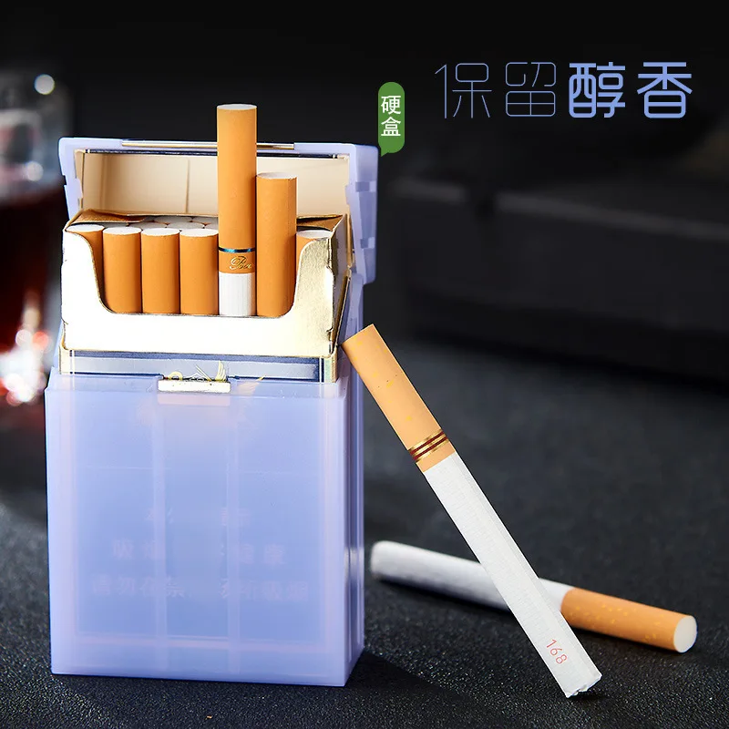 Engrossado Transparente Cigarro Caso Magnética Fivela Flip Conjunto de Fumar Conjunto de Cigarro Proteger Caixa de 20pcs Capacidade