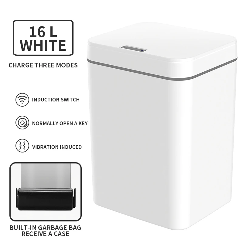 4 Litros Lixeira Automática de Touchless Intelligent Sensor de Indução de Resíduos Bin F2TB cor-de-Rosa e Branco e Cinza Estão Disponíveis