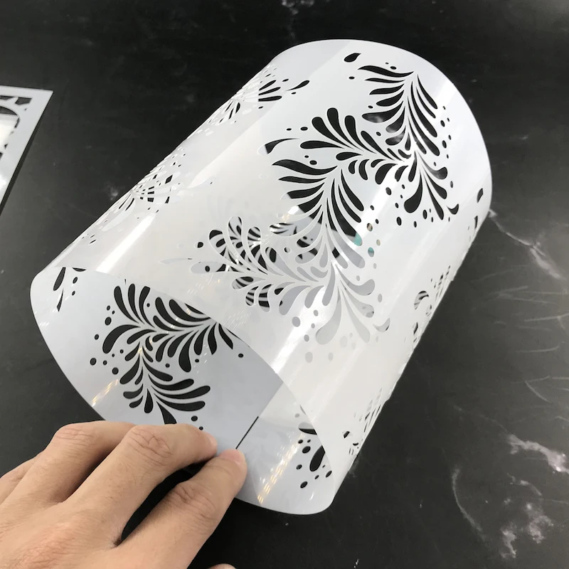 10Pcs/Set Flor Totem de Renda DIY Decoração do Bolo de Modelo de Arte Stencil Pad Espalhe Duster Cozimento Ferramenta Material Impermeável Reuseful
