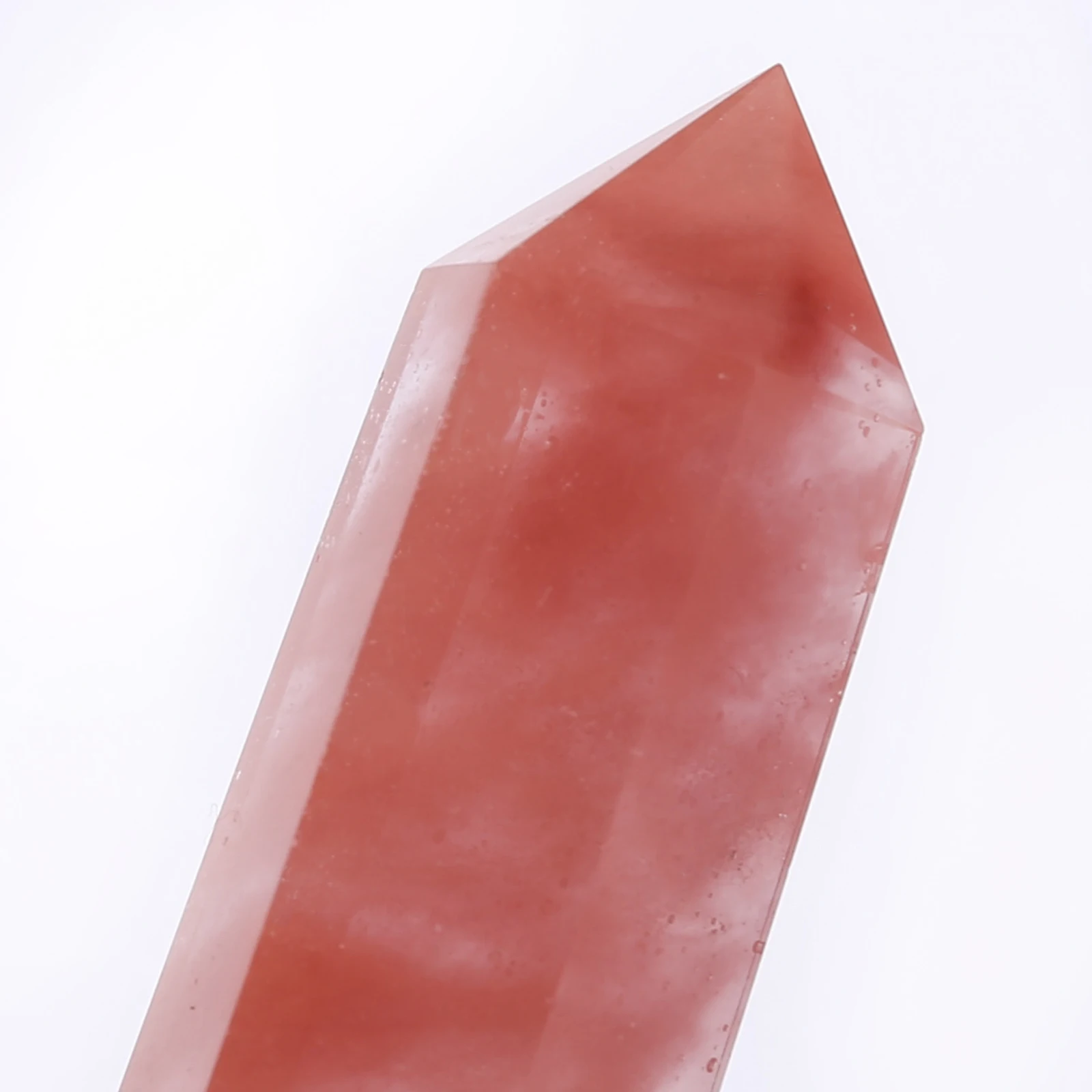 1PC Natural Cristal de Quartzo Varinha Ponto de água Mineral de Cura de Pedra Hexagonal Coluna Artificial Cristal Vermelho