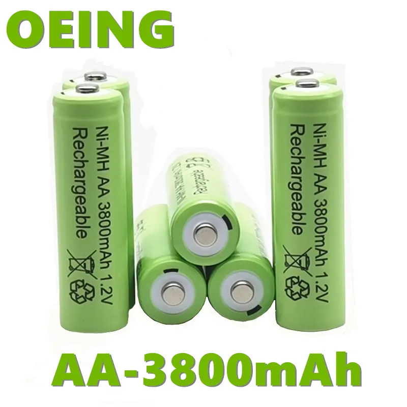 2021 Nova bateria recarregável AA, 3800 1,2 V Ni MH 3800 MAH BTY Ni MH 1,2 V 2 controle