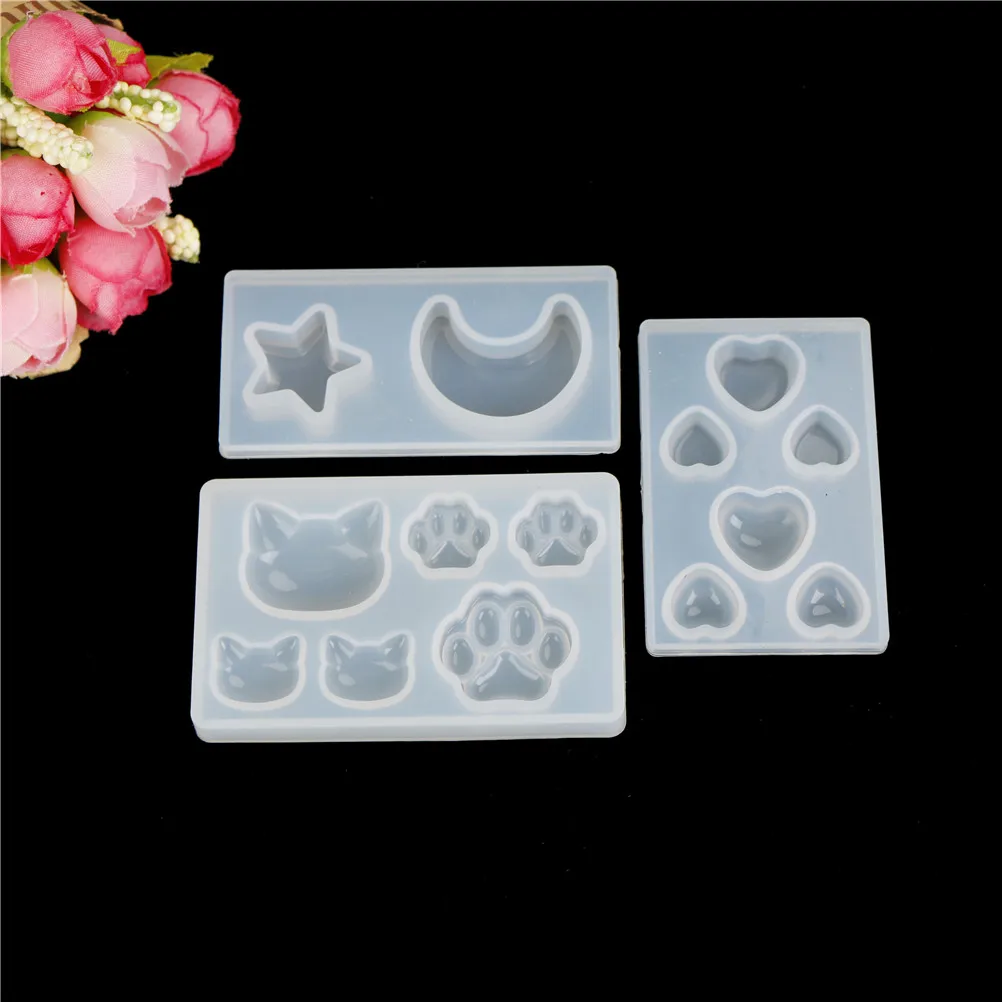 1pcs DIY resin pendant necklace pendant  mold resin molds Cat cat claw Liquid silicone mold