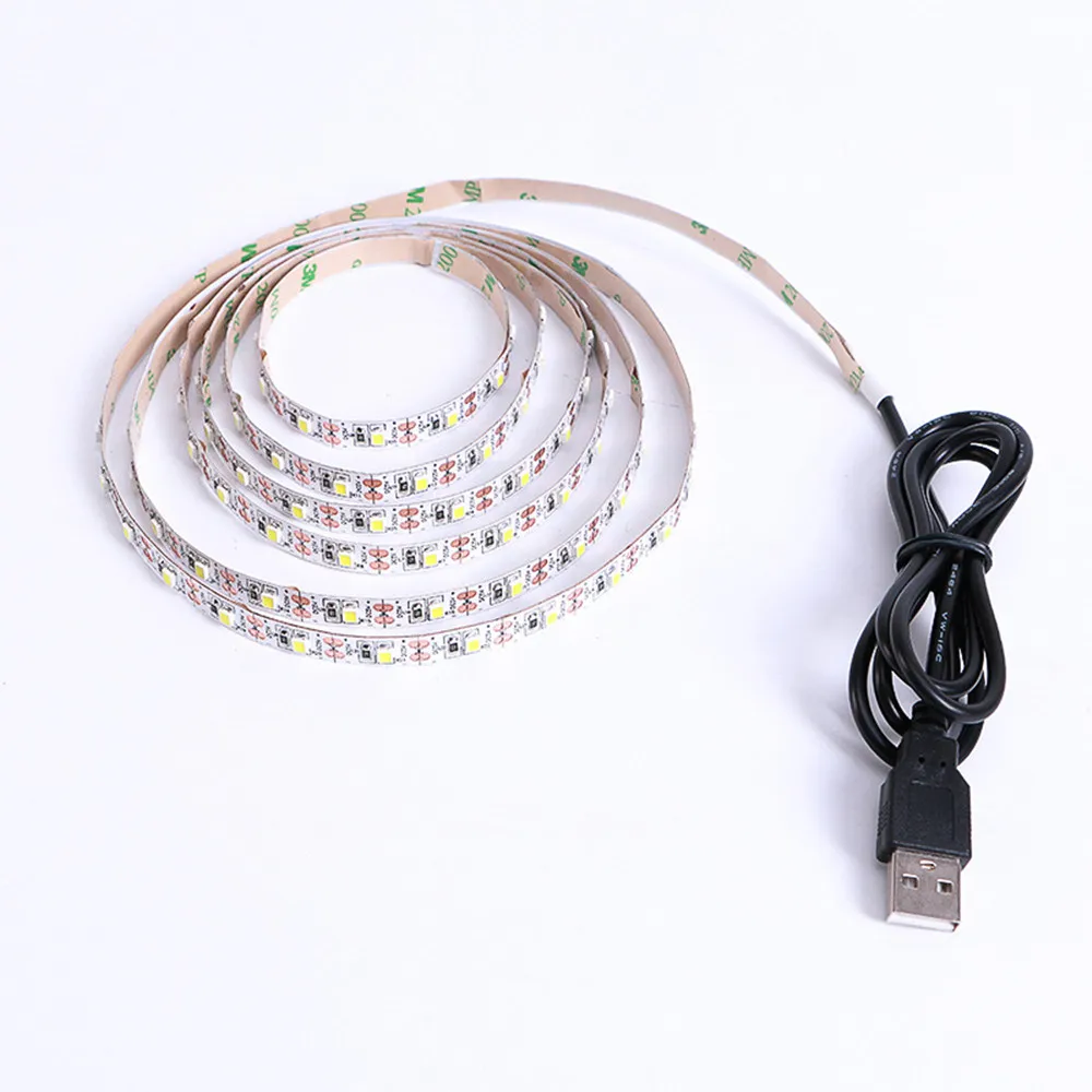 USB, TV de LED Faixa Lâmpada Impermeável do RGB 24Key Flexível de Néon do DIODO emissor de Luz 2835SMD DC5V para Kicthen Gabinete de luz de fundo Lampki Fita de LEDS