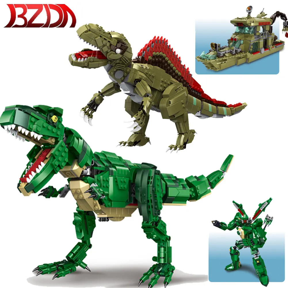 BZDA Indominus Rex Jurassic Park Dinossauro Blocos de Construção do Tiranossauro Rex Jurassic Mundo dos Dinossauros Modelo de Tijolos de Brinquedos Para Meninos