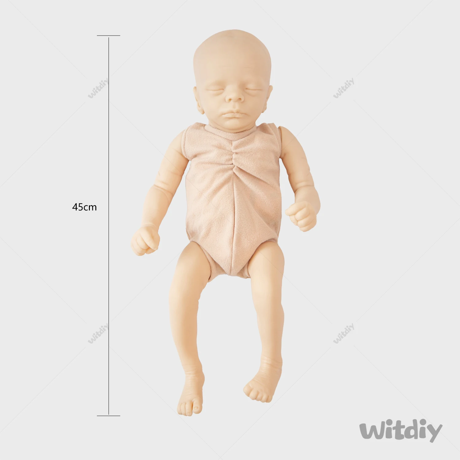 Witdiy Lief 45CM Reborn baby doll kit sem pintura reborn kit Realistas kit Reborn boneca kit de peças em branco