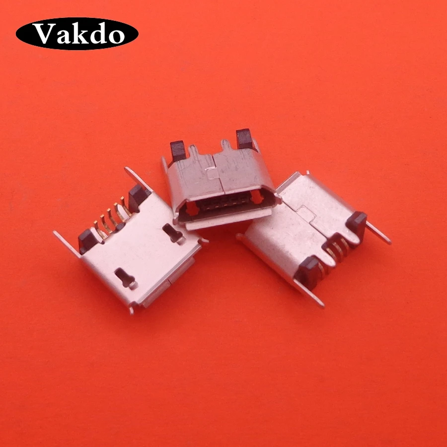5pcs Carregador Usb de Carregamento de Porta Plug Conector Dock Para ZX80-B-5P MICRO USB Tipo B Vertical SMT Conector 5P