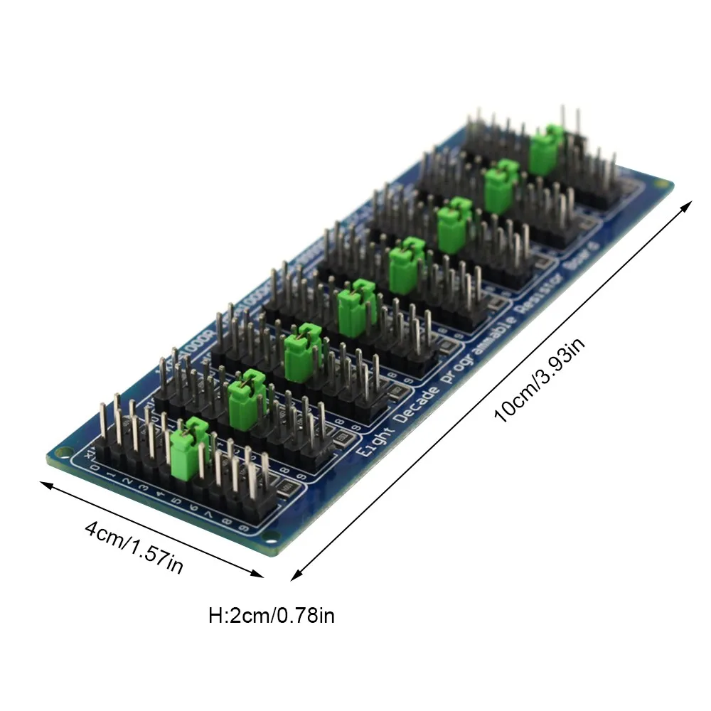 0,1 R/1R - 9999999R Programável Resistor de Resistência Conselho Resistor SMD Deslize o Módulo com Jumper Caps 1/2W 0,1 R/ 1R 1%