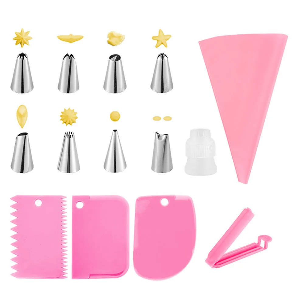 Russo Tubulação Dicas Flor 14pcs Bolo de Cereja Tubulação de Bicos Bola DIY Assar Bolo Rosa de Fazer a Decoração de Suprimentos Kits