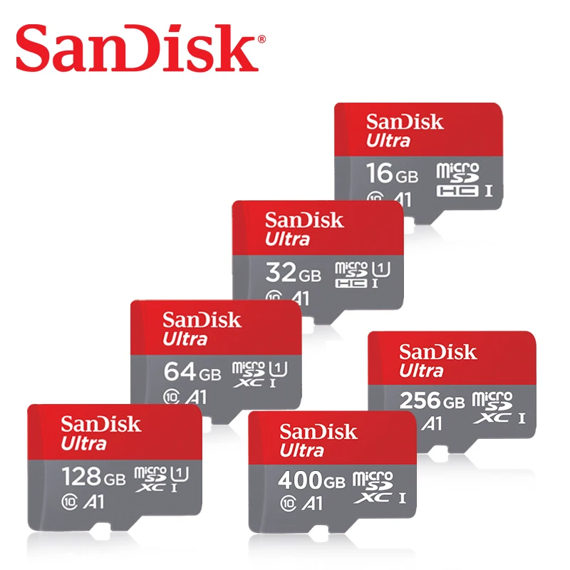 Originais da SanDisk A1 Memória TFcard SDSQUNC 1TB 16GB 32gb 64G 128G 200G 256G 400G MicroSD C10 UHS-1 cartão flash 512g SDXC u1