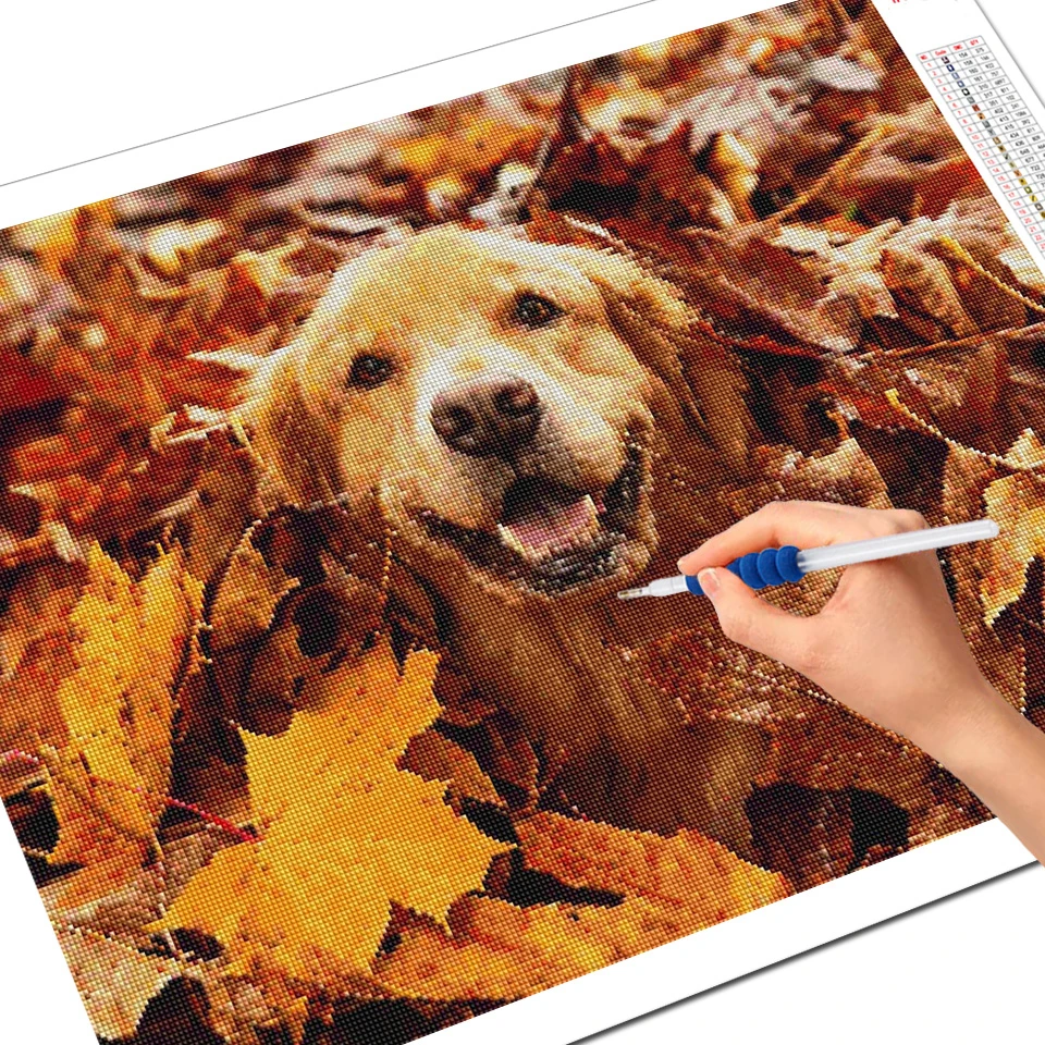 Evershine 5D DIY Diamante Pintura Nova da Chegada do Cão Bordado de Diamante de Animais em Ponto Cruz Outono Decorações de Parede