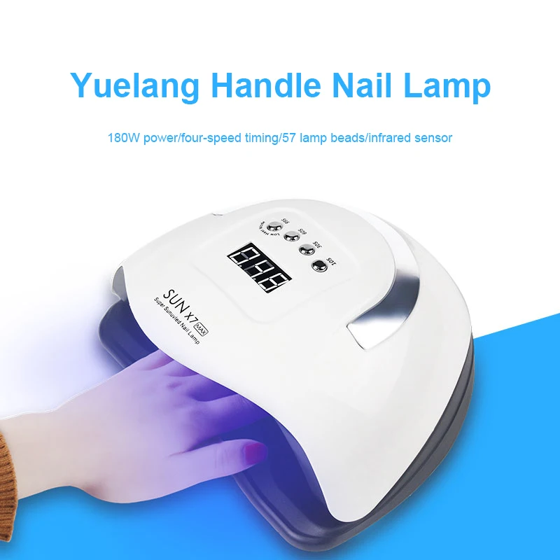 NOVO SOL X7MAX 180W Lâmpada Para Manicure Led UV Prego Lâmpada 57 LEDs Para Todas as Unhas de Gel, Verniz de Tudo Para Manicure Nail Art Ferramenta
