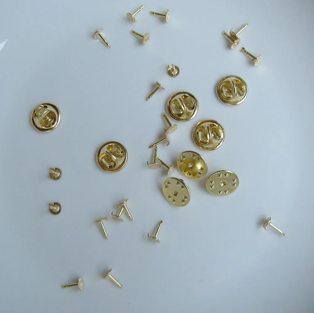 20PCS de 1,2 cm de Metal Borboleta Clips e Pinos de volta para DIY Broches emblemas feitos a mão da jóia de encontrar material Livre de Chumbo de Níquel Livres