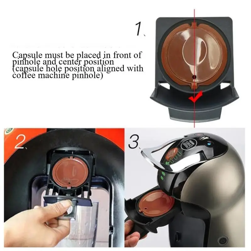 5Pcs Reutilizáveis Café em Cápsula Filtros de Ajuste Para a Dolce Gusto Filtro de Café Xícara De café Nespresso Com Colher Escova de Acessórios de Cozinha