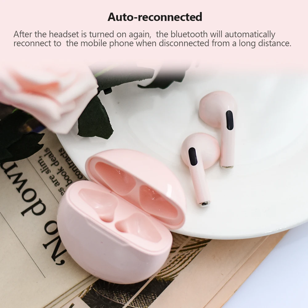 Fone de ouvido sem fio Bluetooth 5.0 Fones de Esportes TWS Fone de ouvido Mini Fone de ouvido e CAIXA de carregamento Para xiaomi todos smartphone PRO6