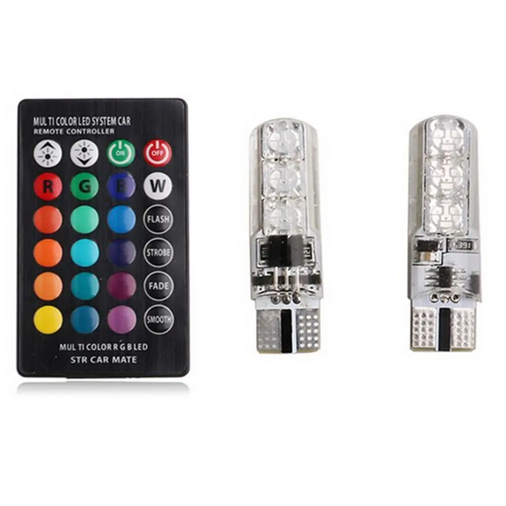 T10-Epoxy 5050-6SMD-RGB width lamp with button battery