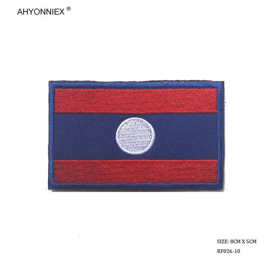 AHYONNIEX 1PC do Sudeste Asiático bandeira patch bordado país de bandeira Patches braçadeira de mochila de Etiquetas de Roupa emblema DIY Applique