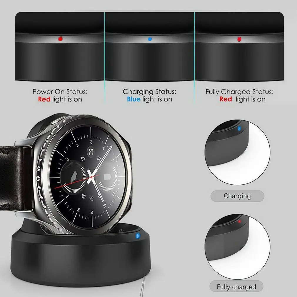 Carregador Para Samsung Engrenagem S3 Portátil Sem Fio De Carregamento Doca Magnético Berço Clássico De Fronteira Smart Watch Carregador