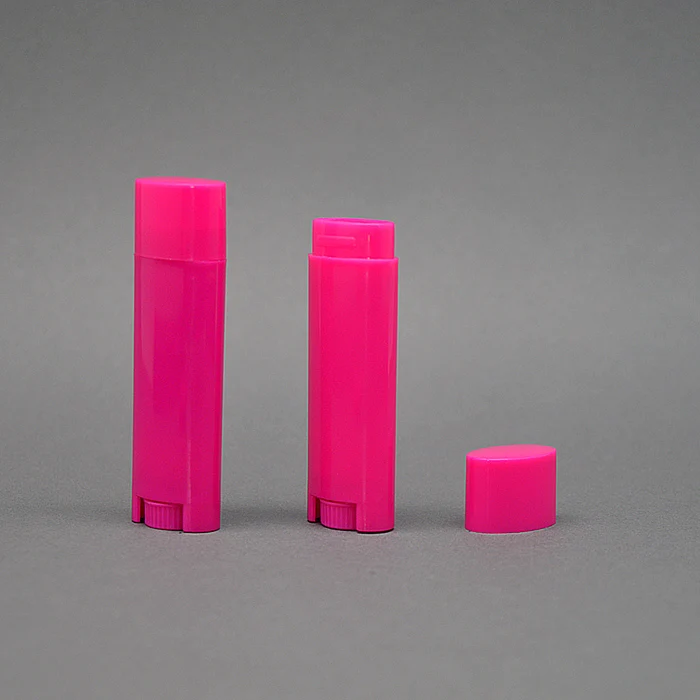 10pcs (4,5 g) Novo DIY Portátil Lábio Tubos de Plástico Vazia Oval Lip Balm Tubos de Desodorante Recipientes Brilhante Fosco Garrafas Reutilizáveis