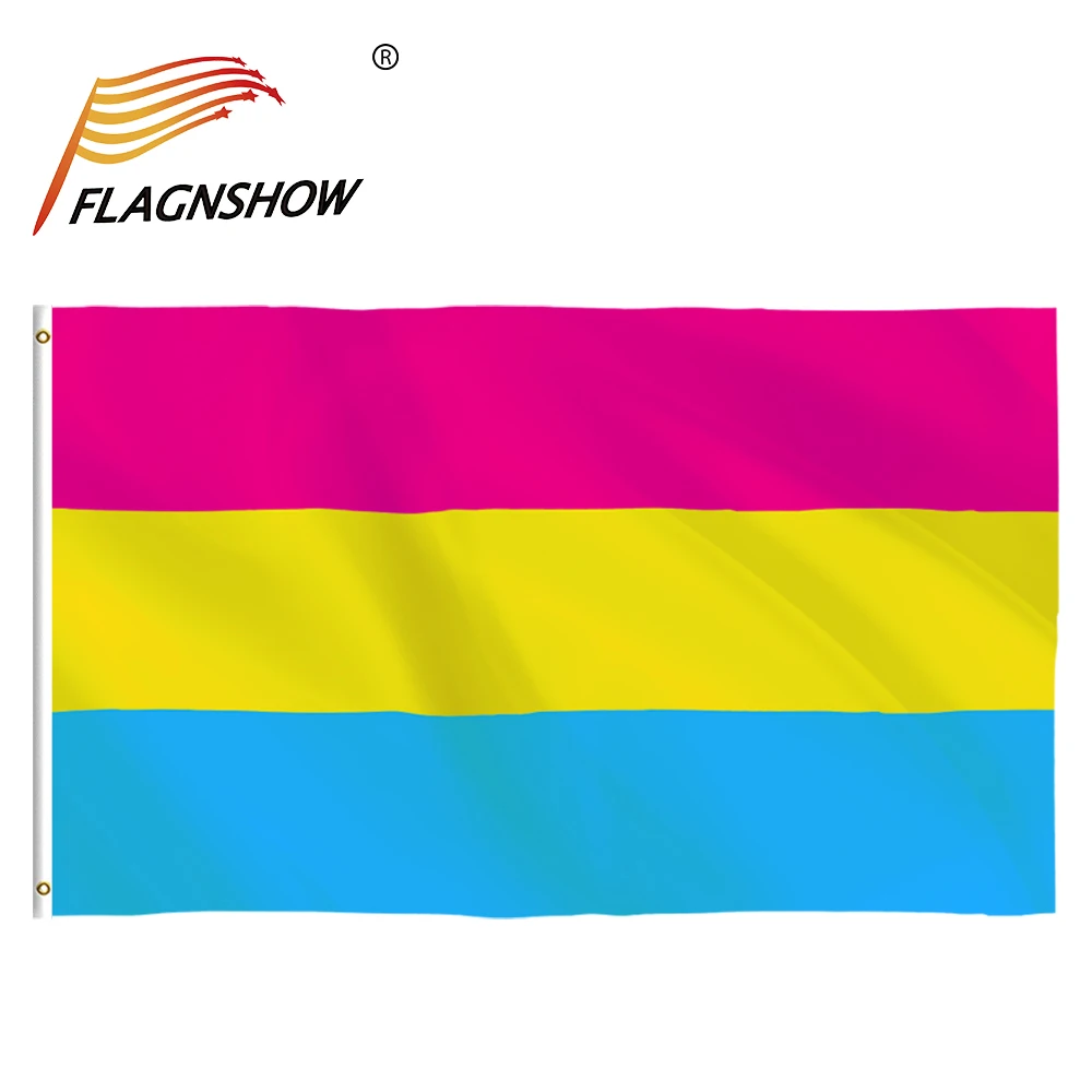 2021 Frete Grátis Flagnshow Bandera Bandeiras do arco-íris Gay 90x150cm LGBT Pan Pansexual Bandeira do Orgulho