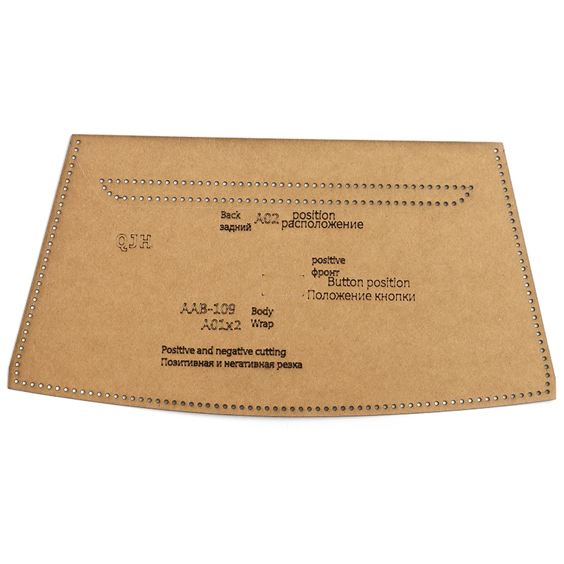 DIY de Couro feitos à mão Papel Kraft Design Especial Estêncil Saco de Ombro Messenger Bag Bolsa de Papel de Desenho Padrão do Molde