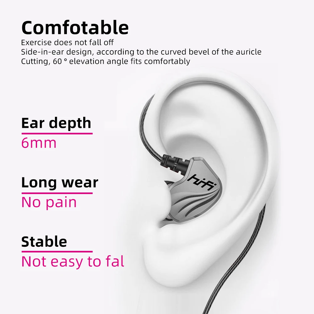Anmone de 3,5 mm Fones de ouvido com Fio Com Microfone Aparelhagem hi-fi de Música Eaarbuds Para Xiaomi Samsung Fone de ouvido para Jogos Impermeável Esportes Fone de ouvido