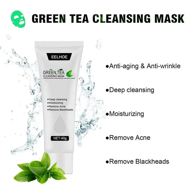 40g/60g Verde Chá de Cravo Máscara de Cuidados com a Pele Remover Acne Nariz Limpeza Profunda dos Poros Tira Hidratante Máscara Peel