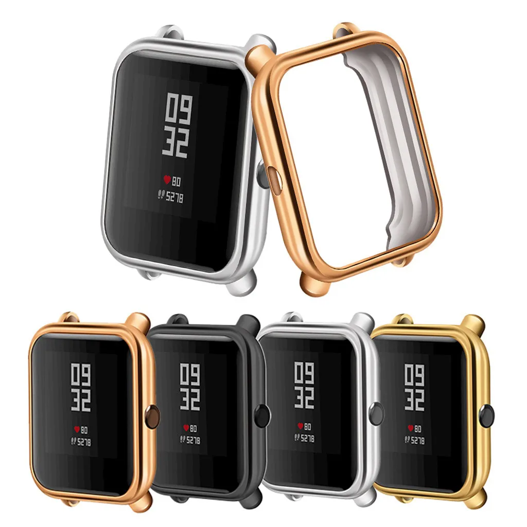 Protetor De Tela Cheia Tampa Do Caso Shell Protetor De Proteção Para Xiaomi Huami Amazfit Bip Pouco Juventude Smart Watch Acessórios Do Quadro