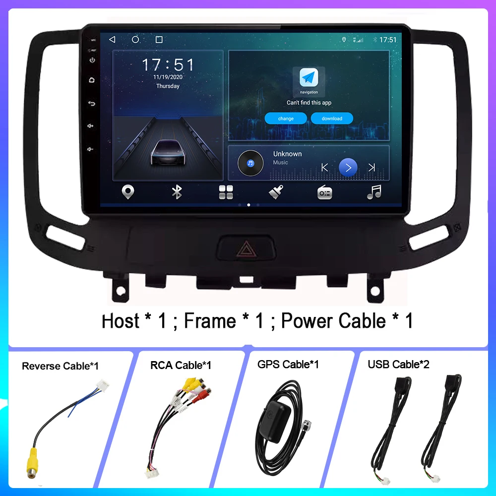 Android 10 Para Infiniti G4 G25 G35 G37 2006-2013 Player de Multimídia de Navegação GPS BT Estéreo Rádio do Carro BT 4G wi-Fi Sem Leitor de DVD