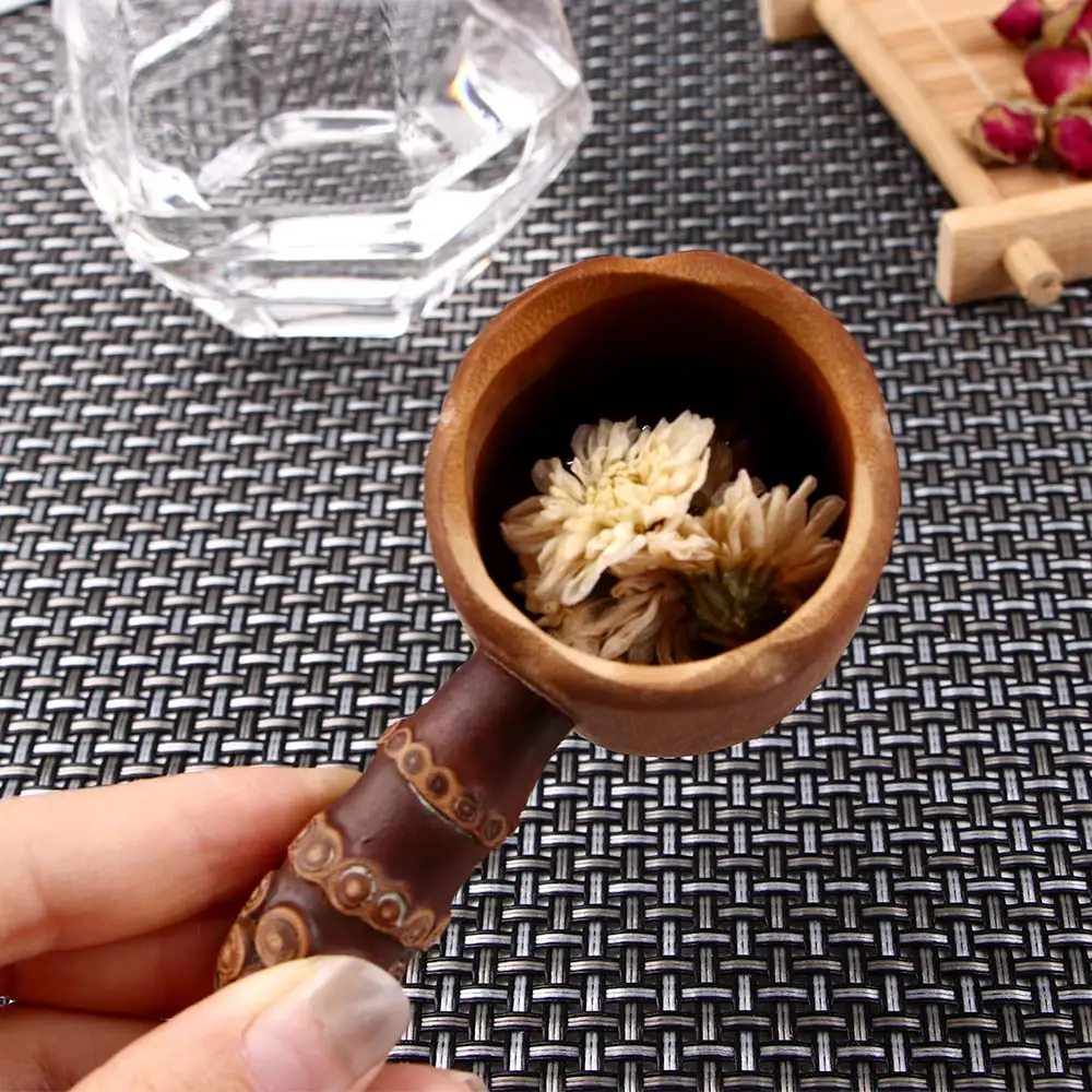 Feito À Mão Em Madeira Natural De Bambu Coador De Chá De Chá Ferramenta Útil Acessórios Chá Coadores Para Chá, Mesa De Decoração Da Cerimônia Do Chá Acessórios