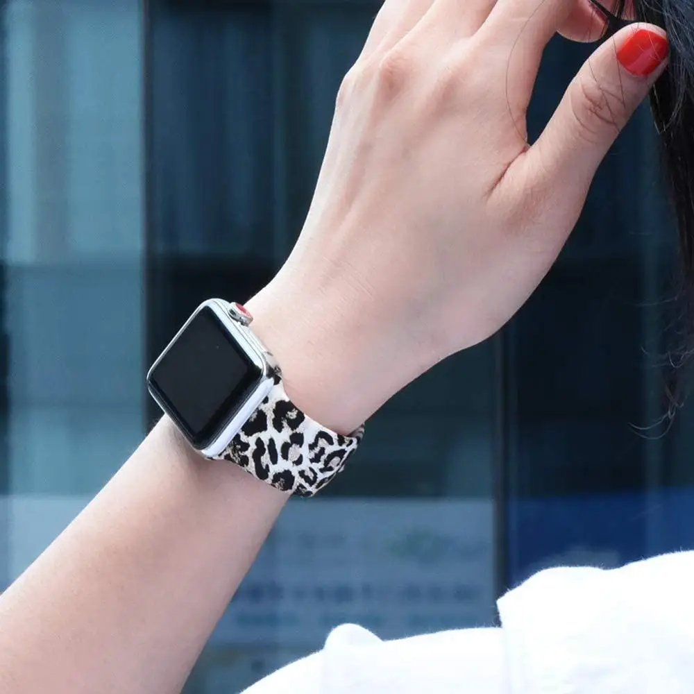 Cinta Para Apple faixa de Relógio de 44mm 40mm 42mm 38mm smartwatch banda de Silicone Impressão pulseira correa apple Assistir series 3 4 5 se 6