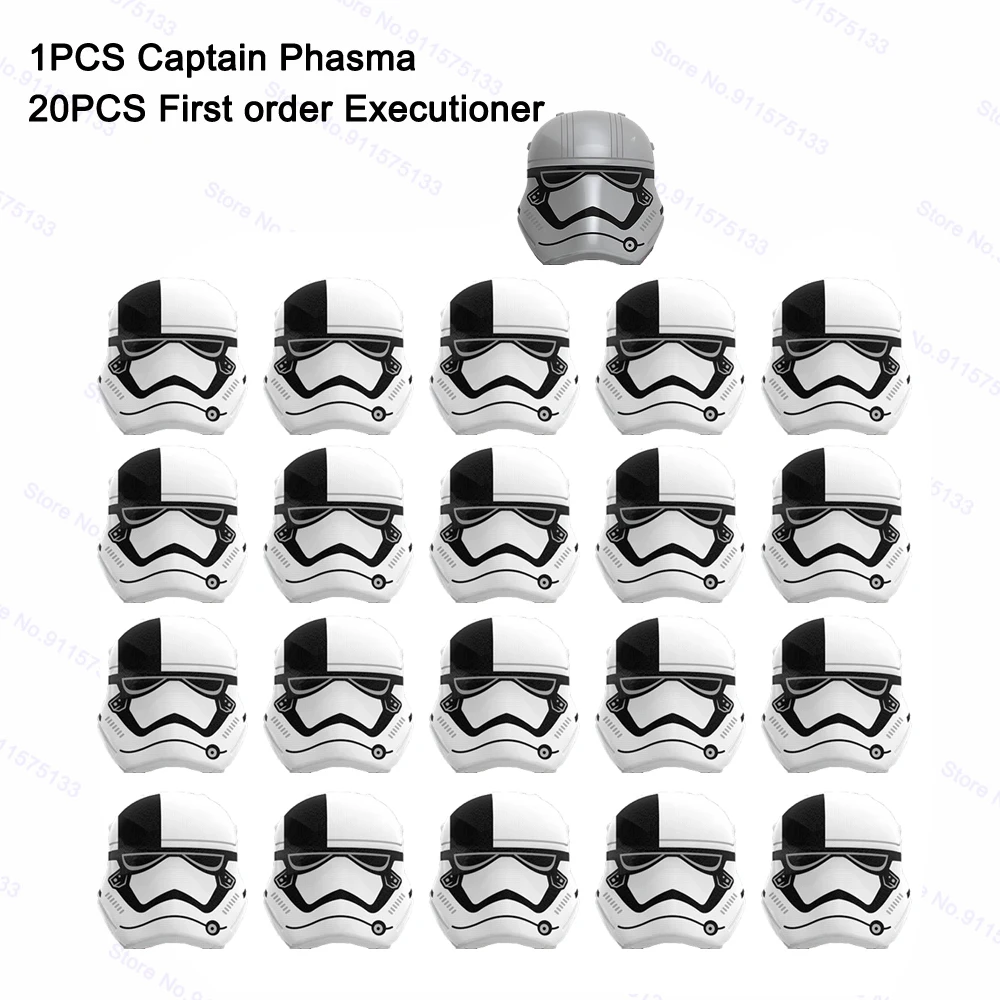 21pcs Capitão Phasma com a Primeira Ordem Snowtroopers Clone Flametroopers Jet Trooper Blocos de Construção Tijolos Estrelas Figuras Guerras de Brinquedo