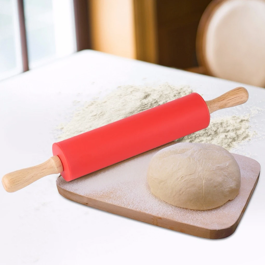 Feiqiong 2021Non-Vara de Silicone rolo de Punho de Madeira do Bar Pastelaria Panificação Ferramenta Bakeware Cozinha Gadgets rolo Quente