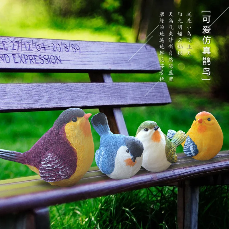 Simulação De Aves Estatueta De Decoração De Jardim De Resina Criativo Bela Magpie Animal Armário Figura Artware Tabela Ornamentos Presentes