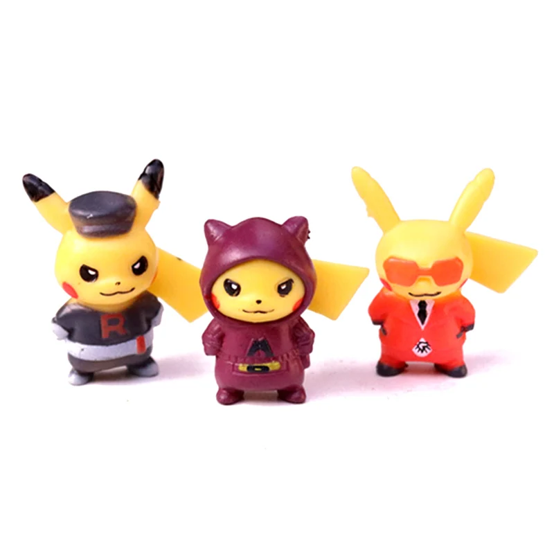 1PCS/10pcs Takara Tomy Pikachu Caixa de estore Figura de Ação Pokemon Monstro de Bolso Boneca Ex-Elf Bola Presentes das Crianças Brinquedo