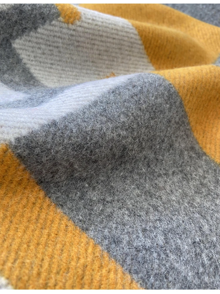 Xale De Lã Ar Condicionado Cobertor De Cashmere Cobertor Portátil Quente Sofá-Cama De Lã De Malha Cobertor, Travesseiro Cobertor De Lã