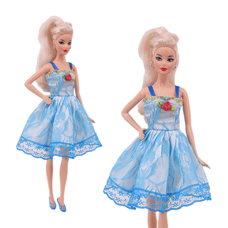 Boneca Barbies Roupas, Vestido de Trajes Coloridos Gaze Saia Listrada Roupas de Bonecas de Vestido de Festa Até Acessórios Para a Barbie Menina do brinquedo