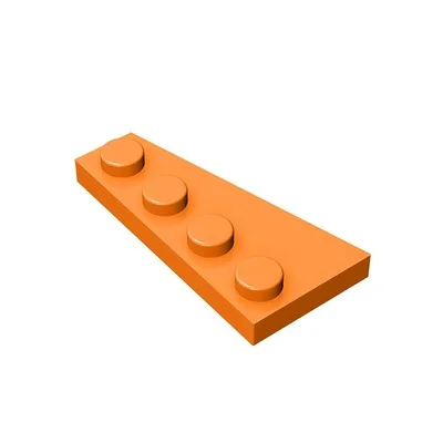 Pequenas partículas de cena bloco de construção moc-41769 1x4 cunha placa de fundação de edifício para crianças montadas peças de brinquedos