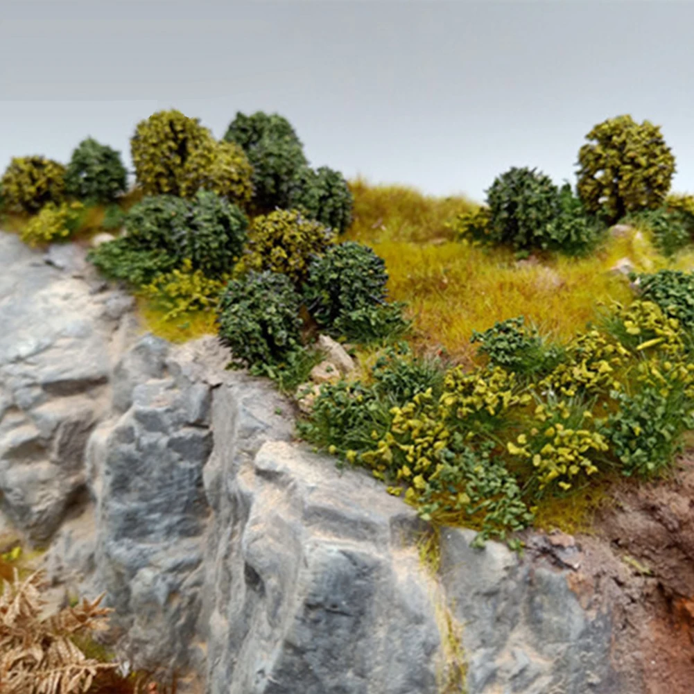 12pcs Artesanal Imóveis Paisagem Modelo de Resina de Simulação Cena Vegetação Arbustiva de Areia Tabela Árvore de Mini Casa de Boneca Miniaturas