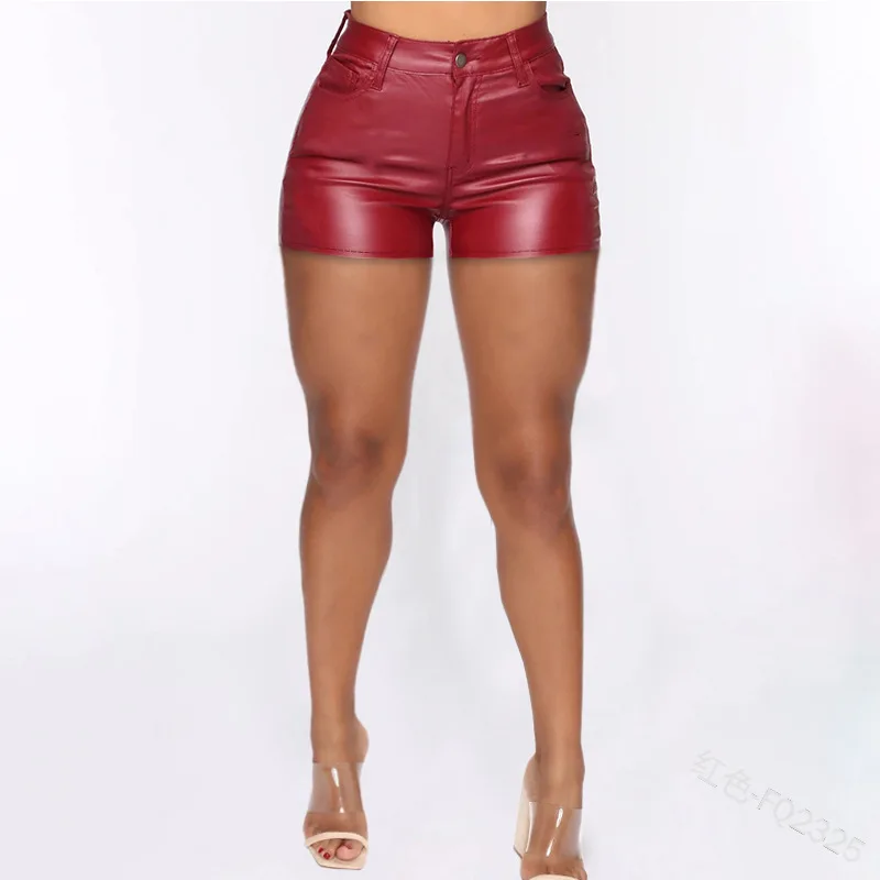 WEPBEL Nova Moda Encantador de Mulheres Sexy PU Shorts de Couro Casual Cintura Alta Skinny Shorts Shorts Boate