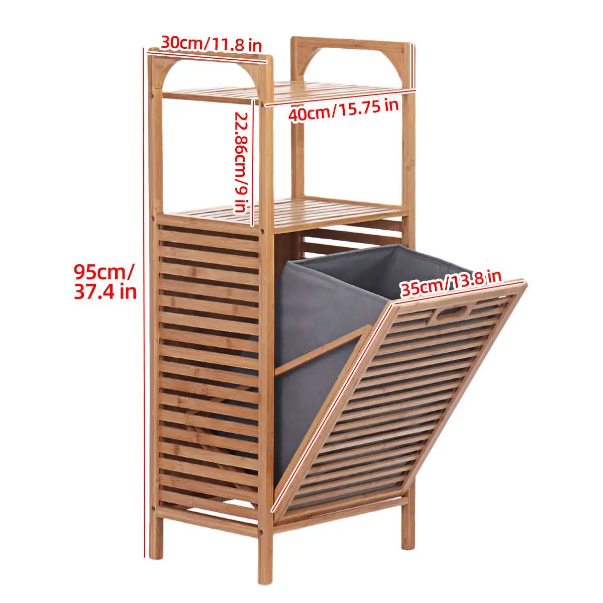 Multi-Função de casa de Banho Hamper de Roupa Suja Cothes de Armazenamento de roupa Suja Cesto Organizador da Cremalheira do banheiro Lavanderia Moldura de bambu