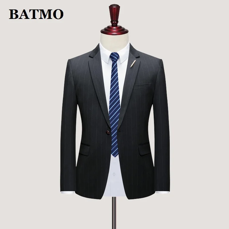 BATMO 2020 novas chegada listrado casual fatos de homens,homens de vestido de noiva,jaquetas+calça+colete,SJT808