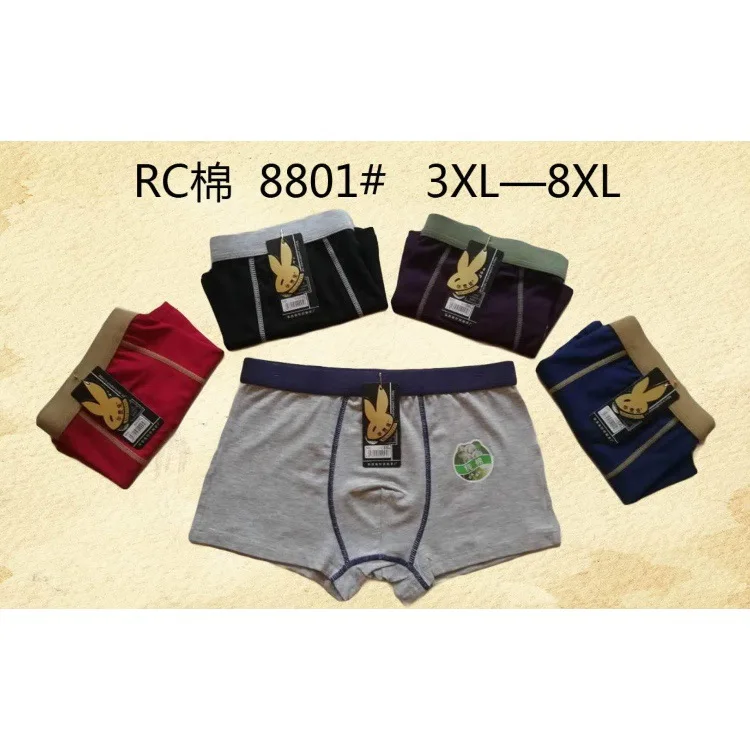 5 Pacotes de Homens de Cuecas Boxer RC de Algodão, Shorts Listrado Sólido Moda Underwear Calcinha Boxers L-5XL 6XL 7XL 8XL (8XL=tamanho único)